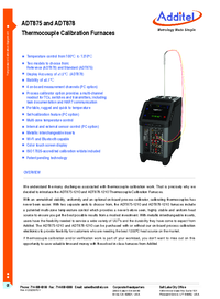 Thumbnail of document Data Sheet - ADT87X-1210 Thermocouple Calibration Furnace